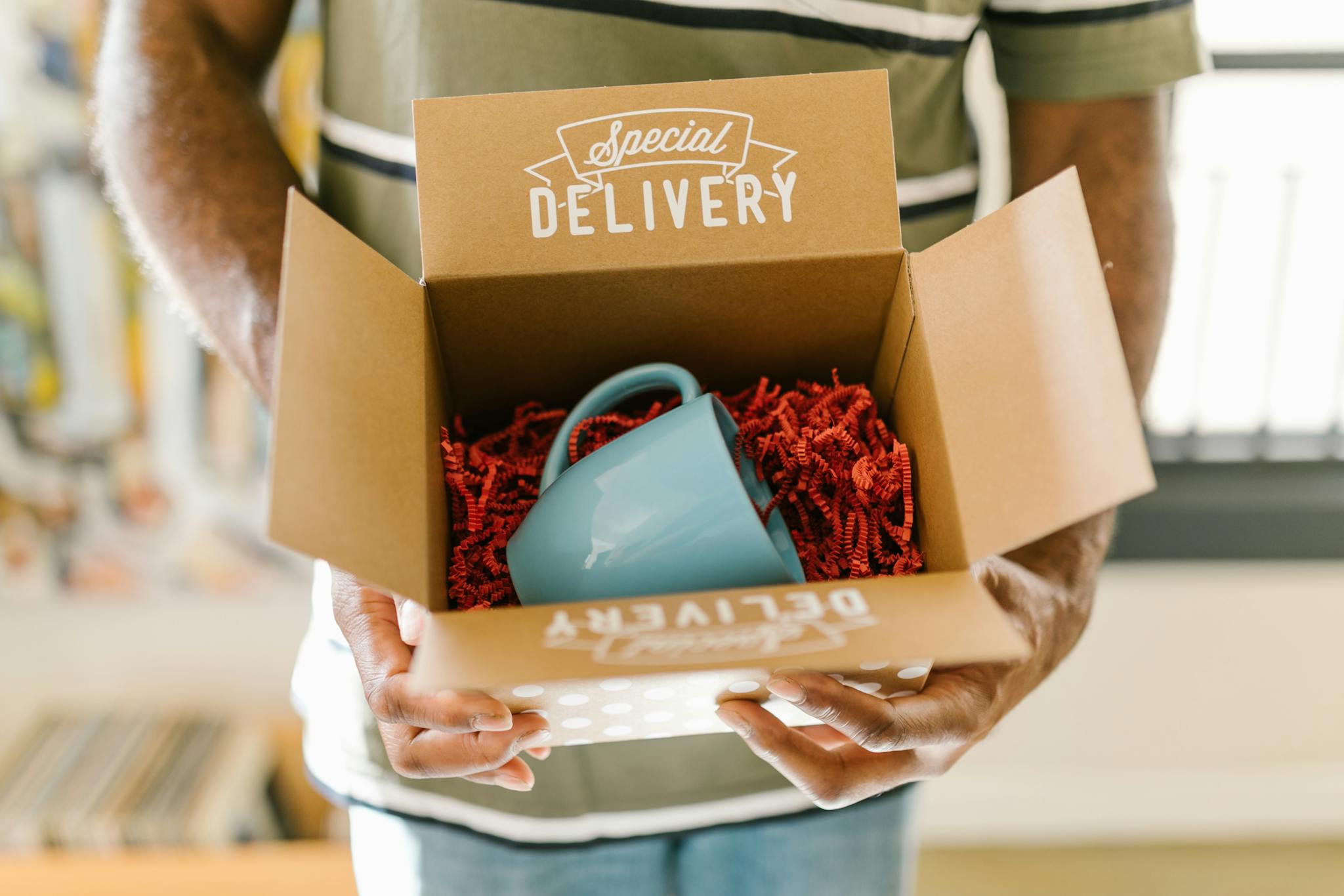 Man Holding A Box With A Special